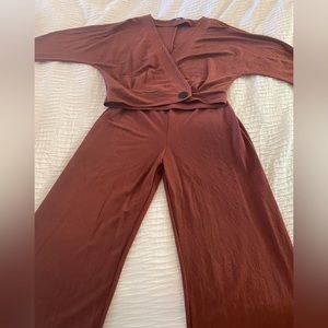 Zara Wide Leg Crop Top Set